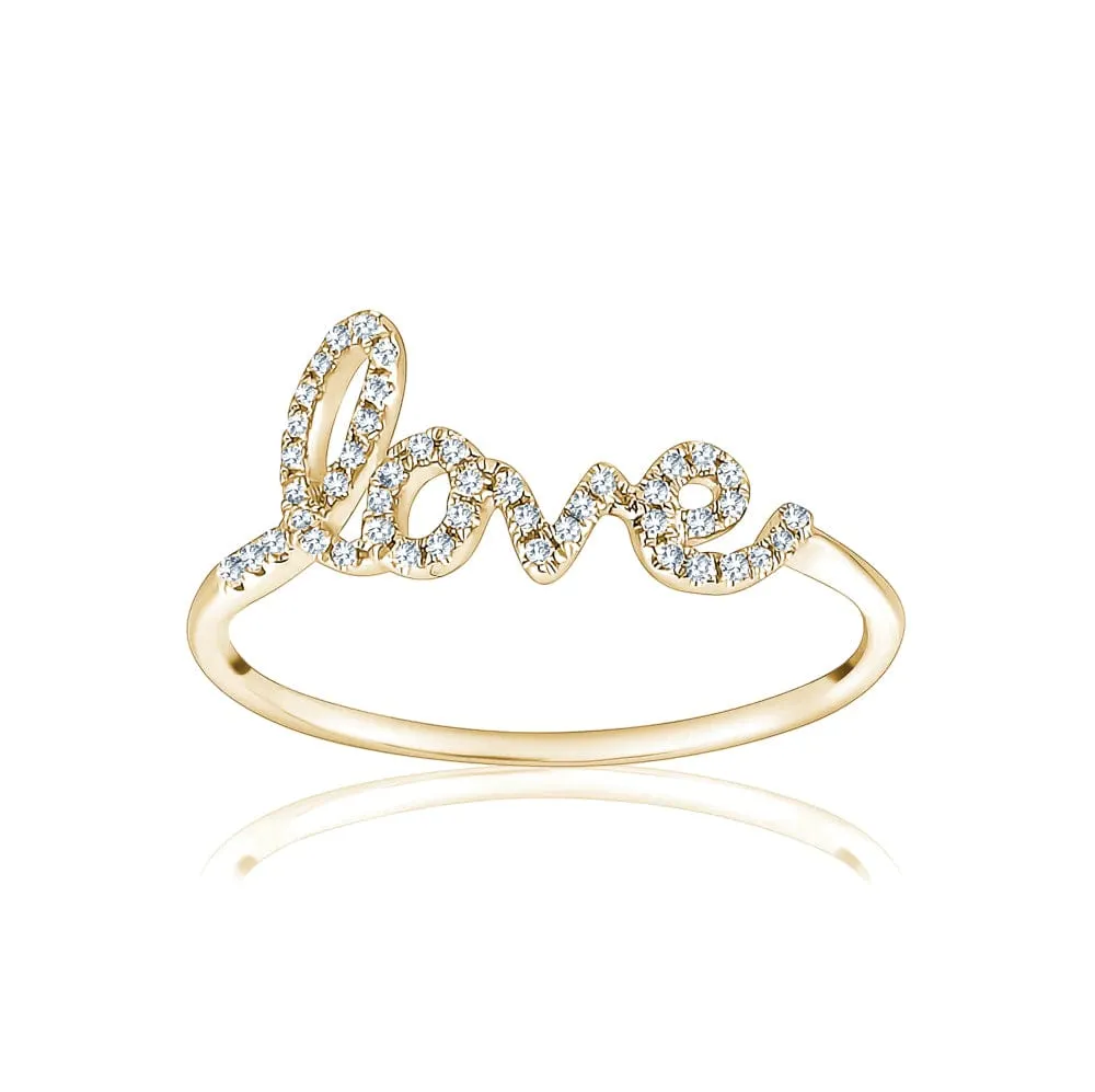 Christian Jewelled 'Love' Ring