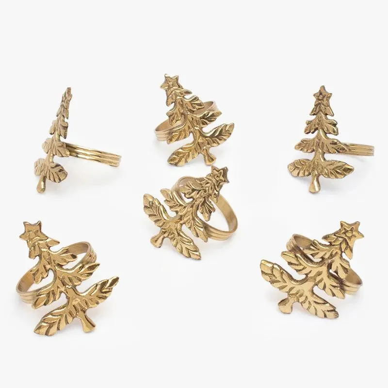 Christmas Tree Napkin Rings | Set of 6