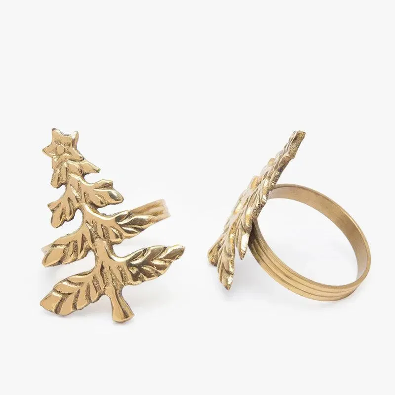 Christmas Tree Napkin Rings | Set of 6