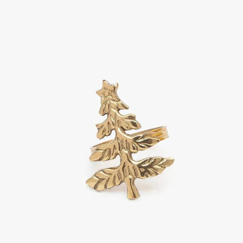 Christmas Tree Napkin Rings | Set of 6