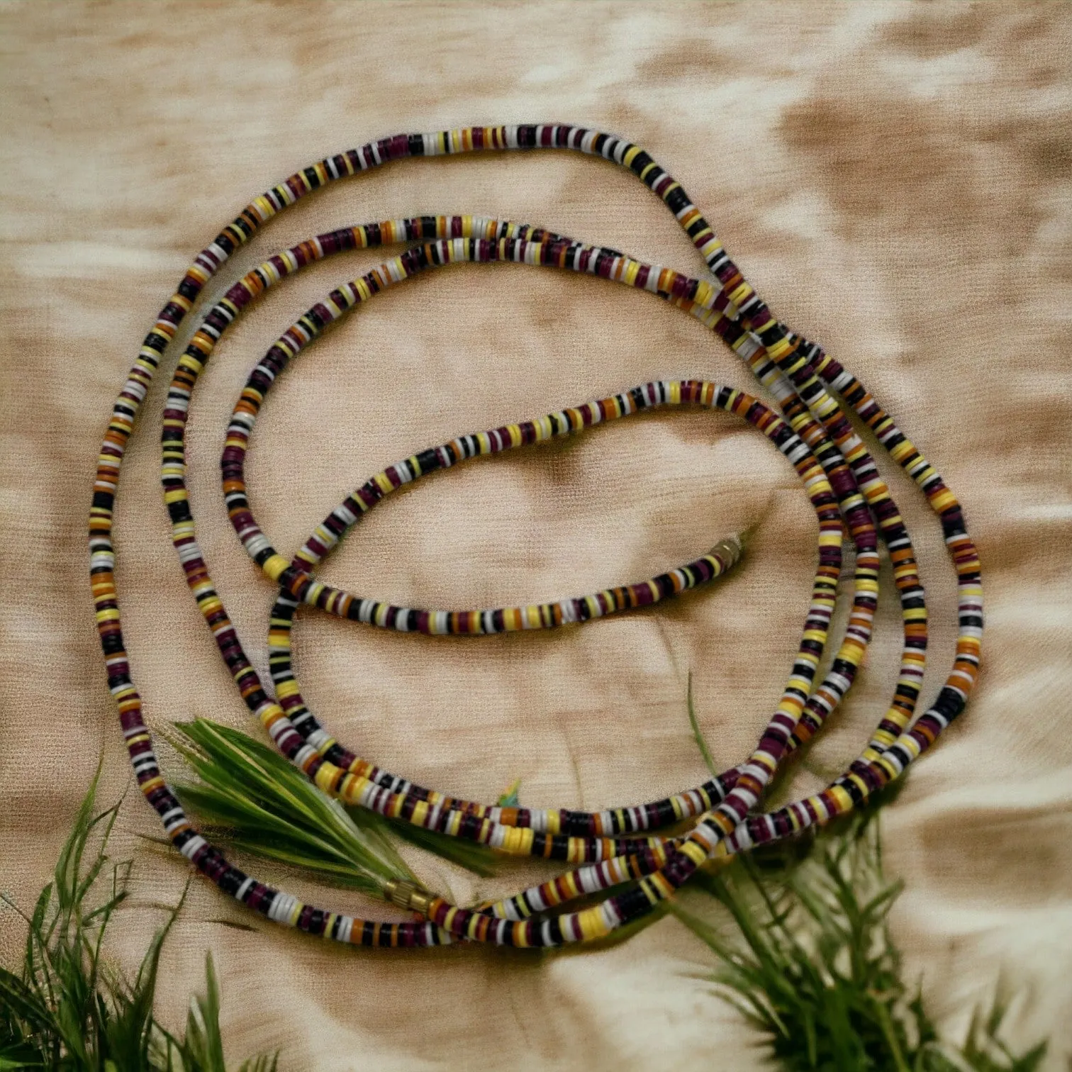 Coconut Waist Beads- Versatile (Wine)