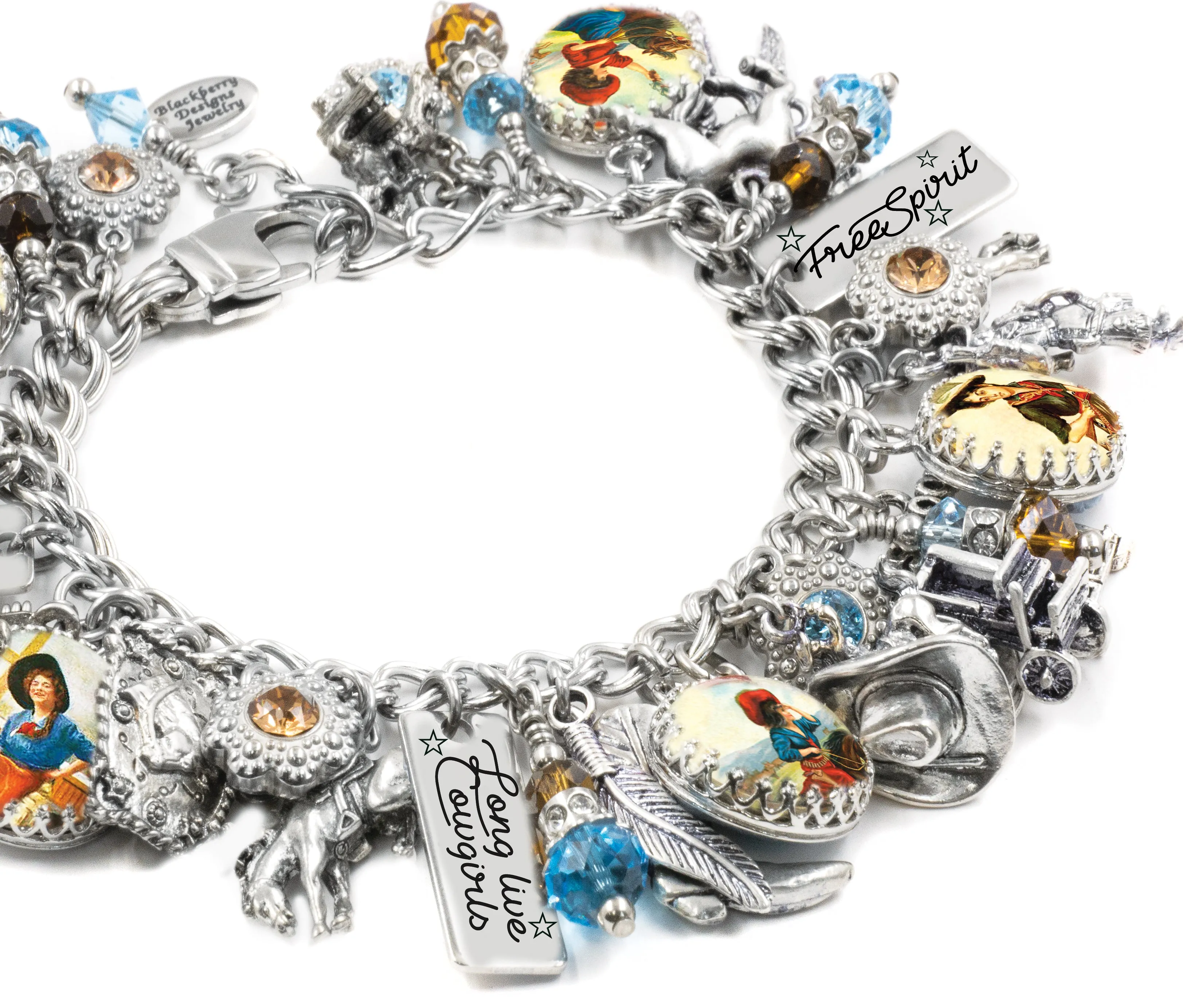 Cowgirl Western Charm Bracelet