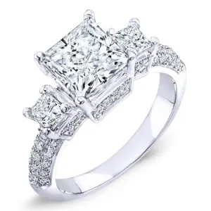 Daffodil - Princess Moissanite Engagement Ring