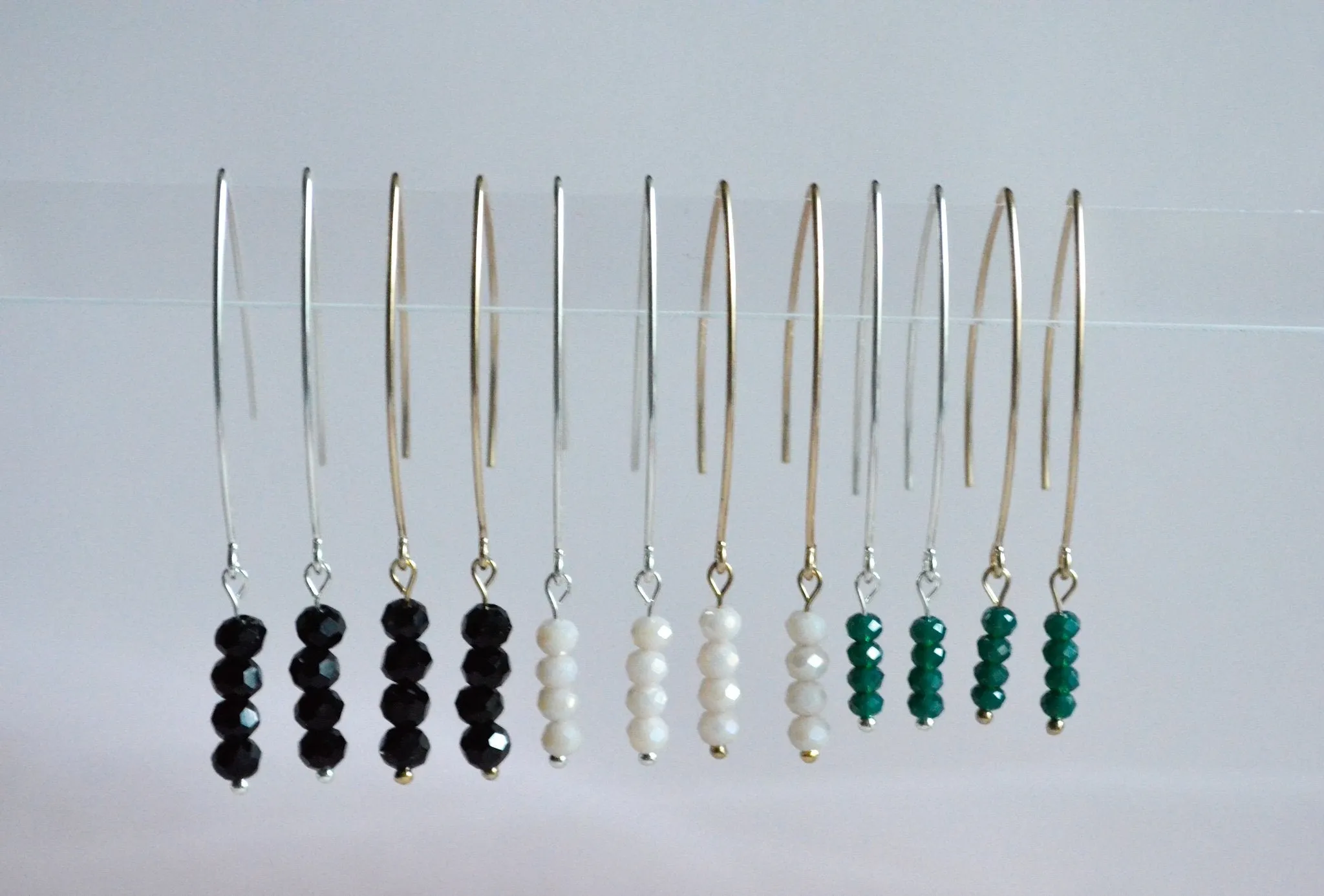 Dainty Beaded Drop Dangles