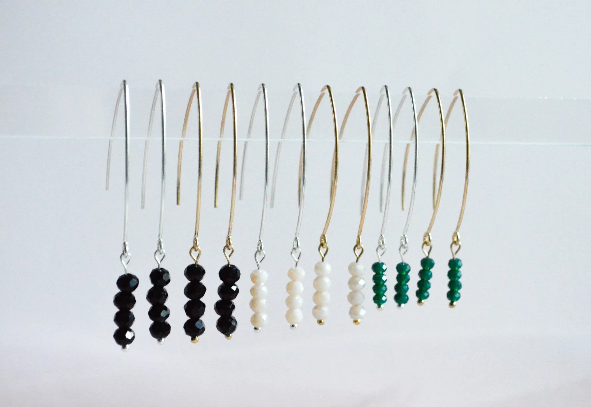 Dainty Beaded Drop Dangles