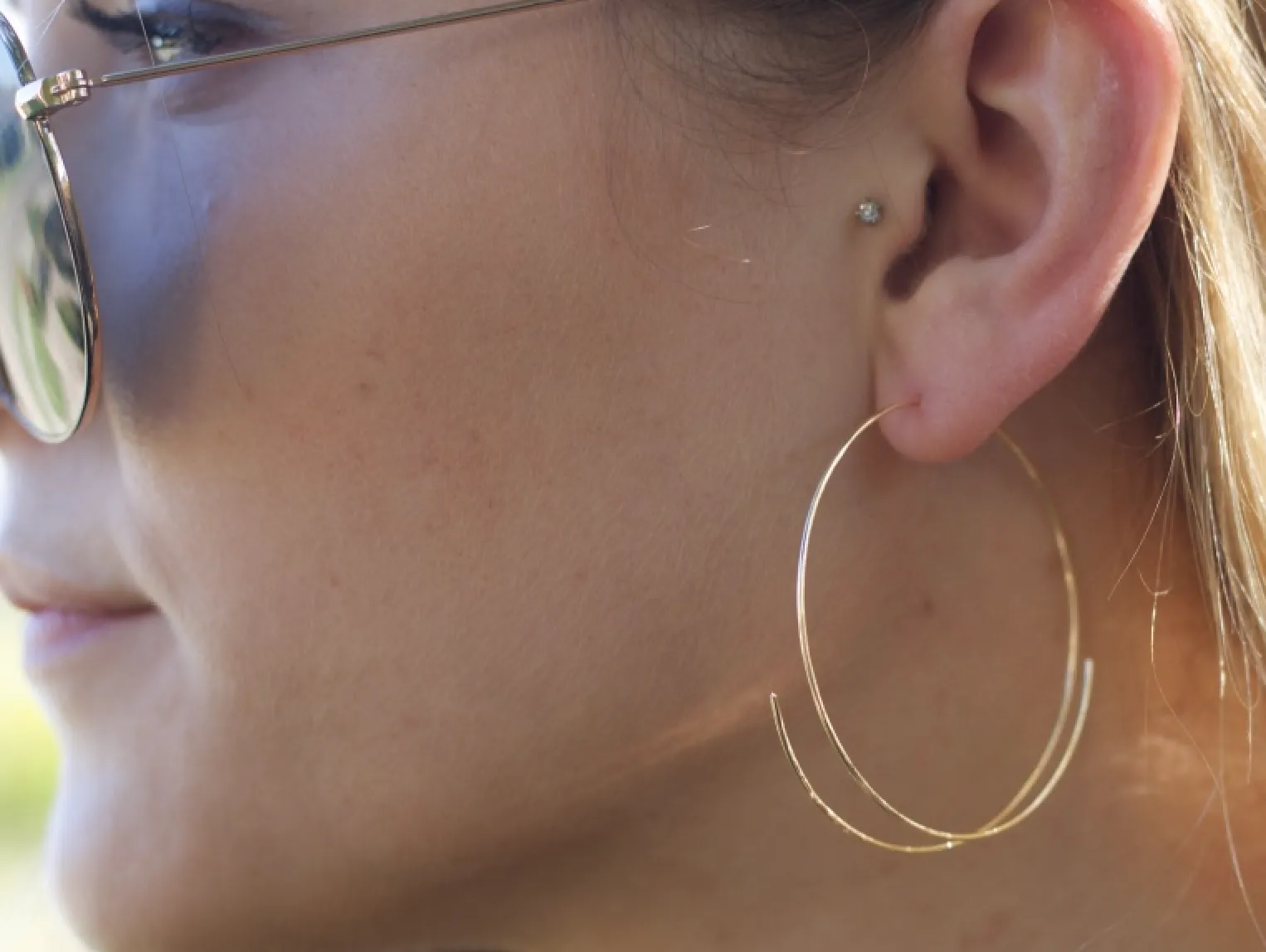 Delicate Threader Hoops