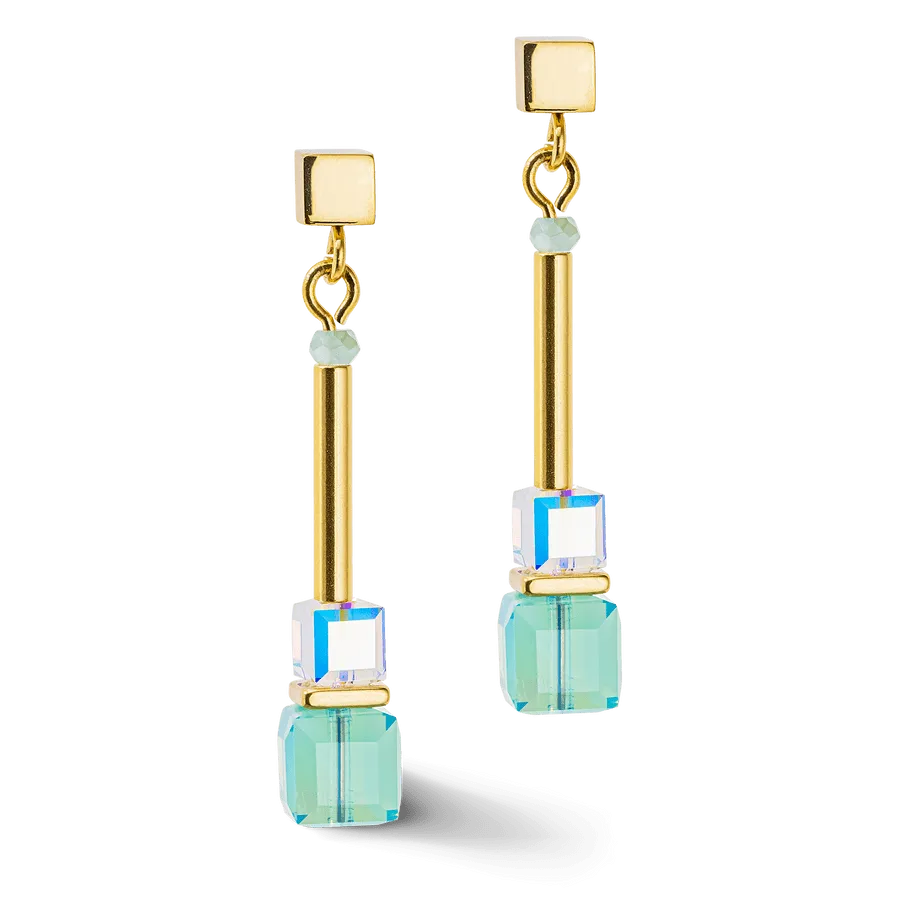 Delicate Turquoise Cube Earring