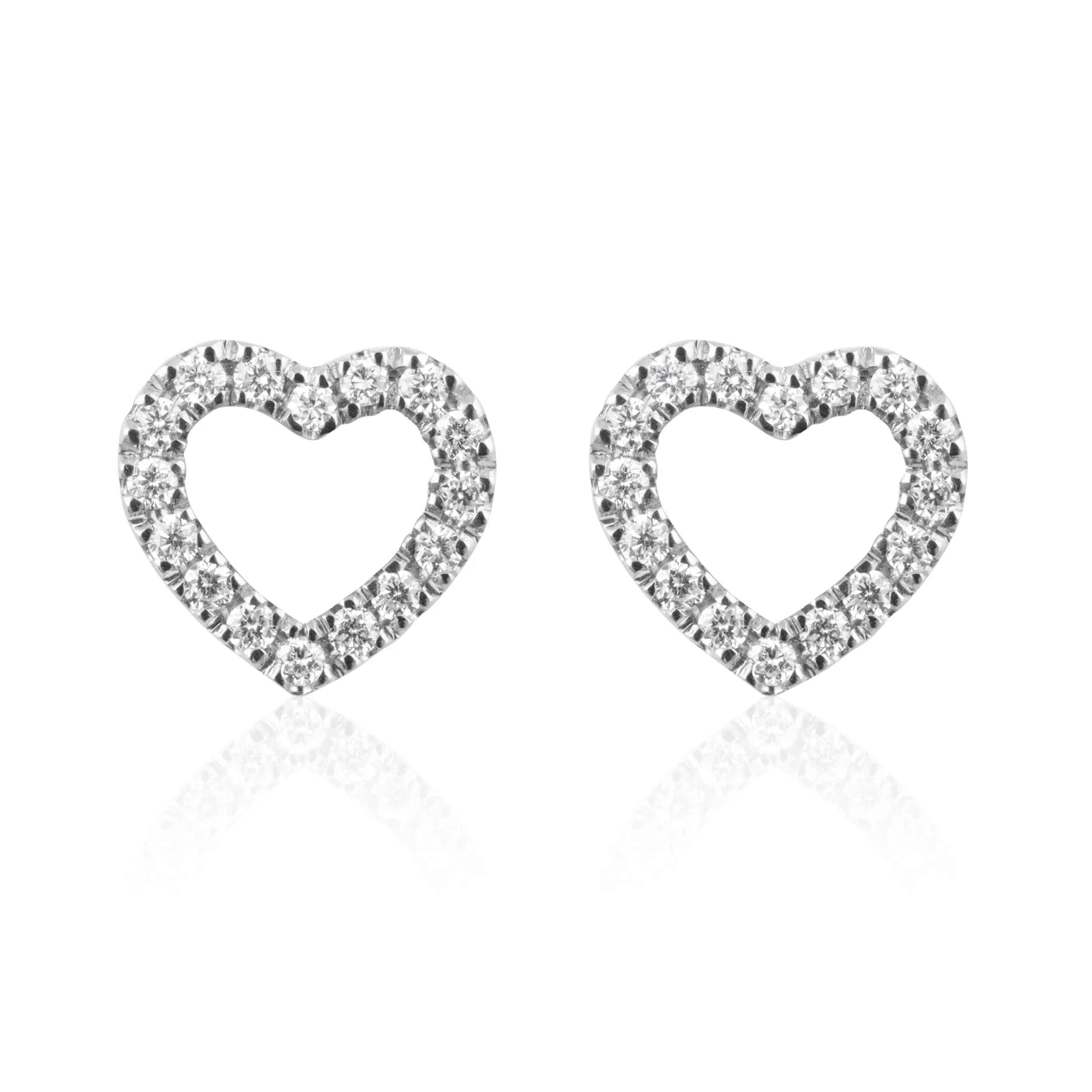 Diamond Heart Mini Studs