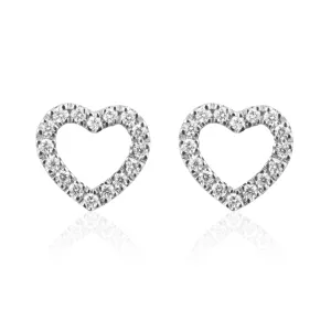 Diamond Heart Mini Studs