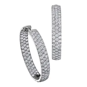 Diamond Pavé Hoop Earrings