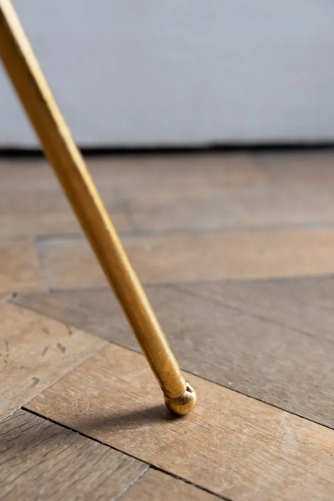 Elegant Gold & Glass Side Table