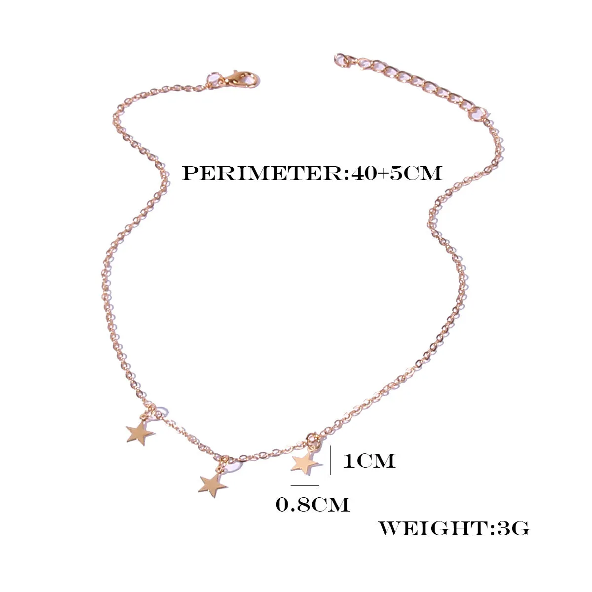 Fashionable Simple Metal Clothing Star Pendant Necklace