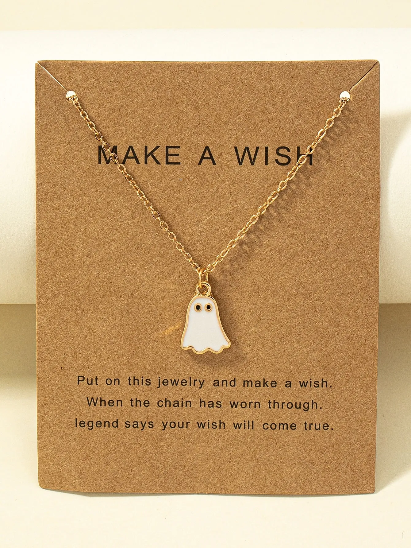 Ghost Charm Necklace for Women Girls Accessories Jewelry Gifts Gift for Her