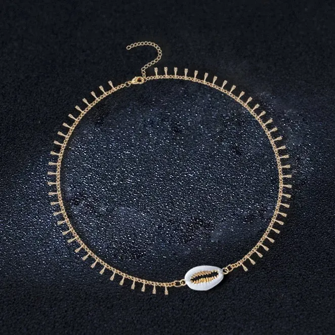 Gold Anklet with Shell