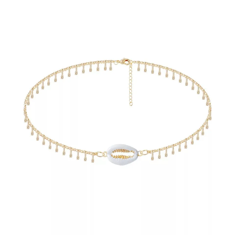 Gold Anklet with Shell