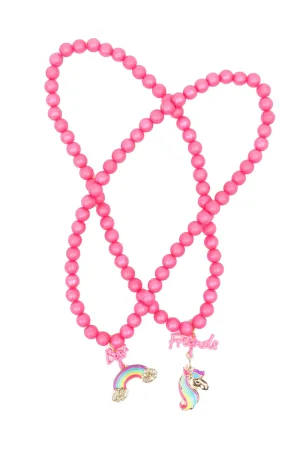 Great Pretenders Best Friends Rainbow Unicorn Necklace Set