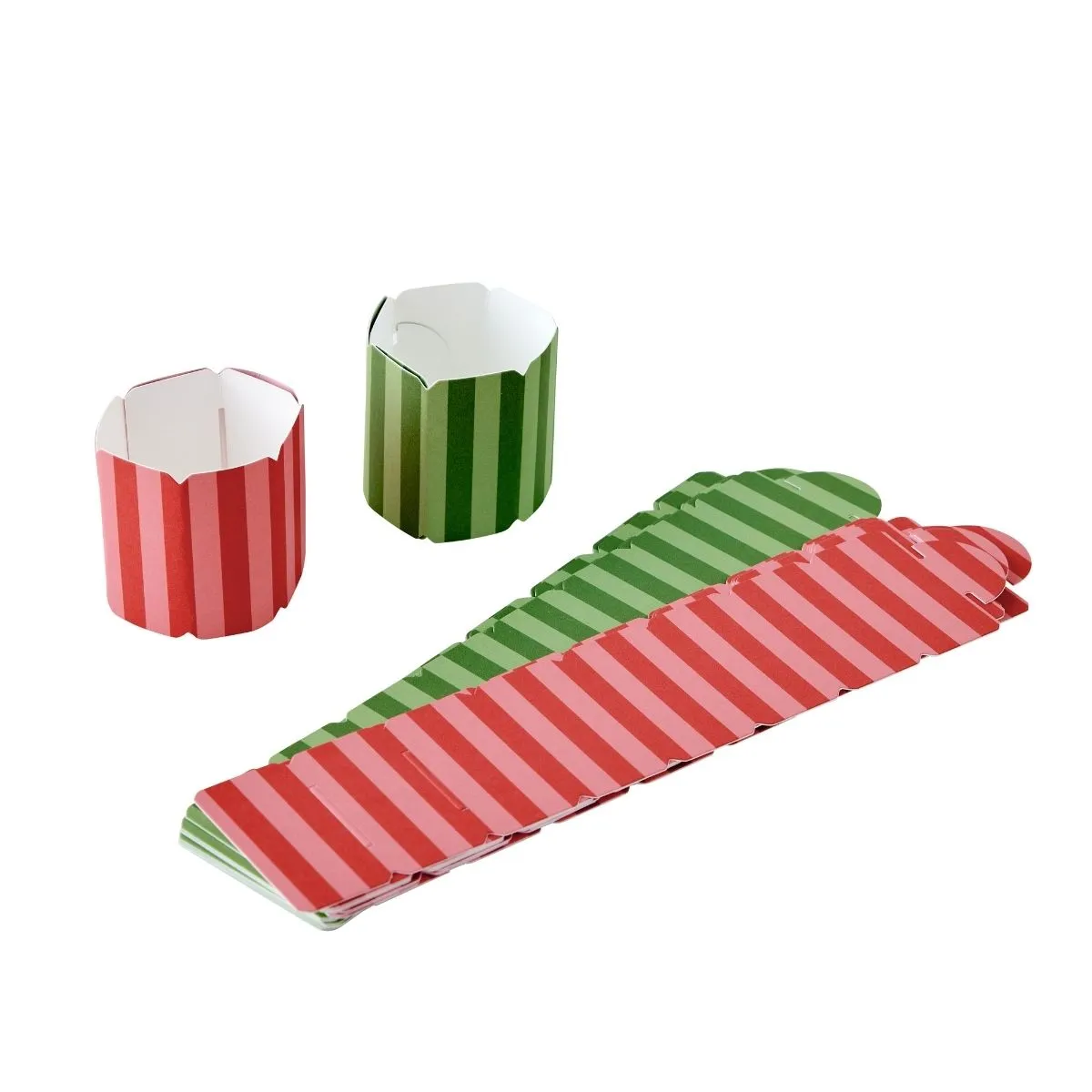 Green Noelle Stripe Napkin Rings