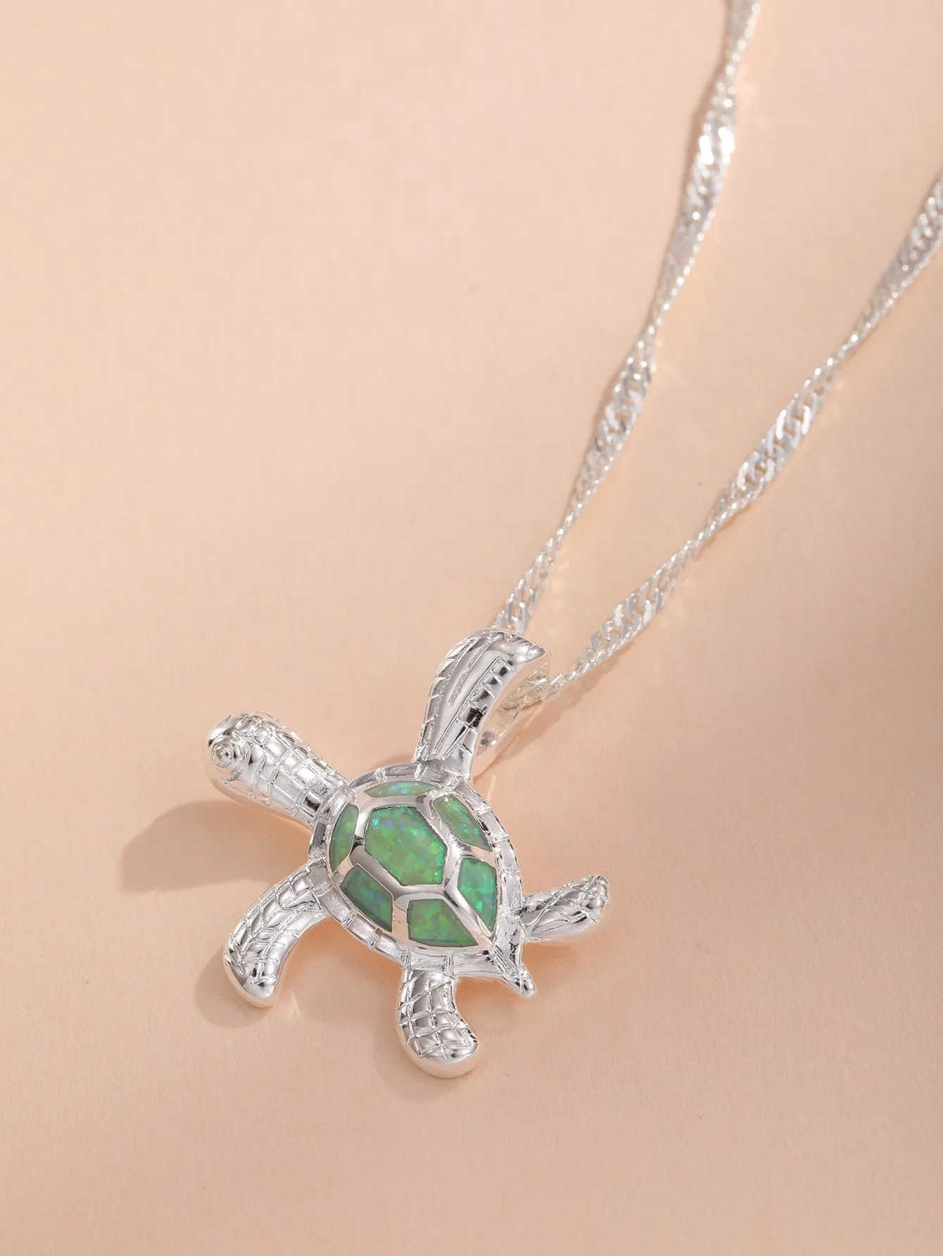 Green Tortoise Charm Necklace for Women Girls Accessories Jewelry Gifts Gift for