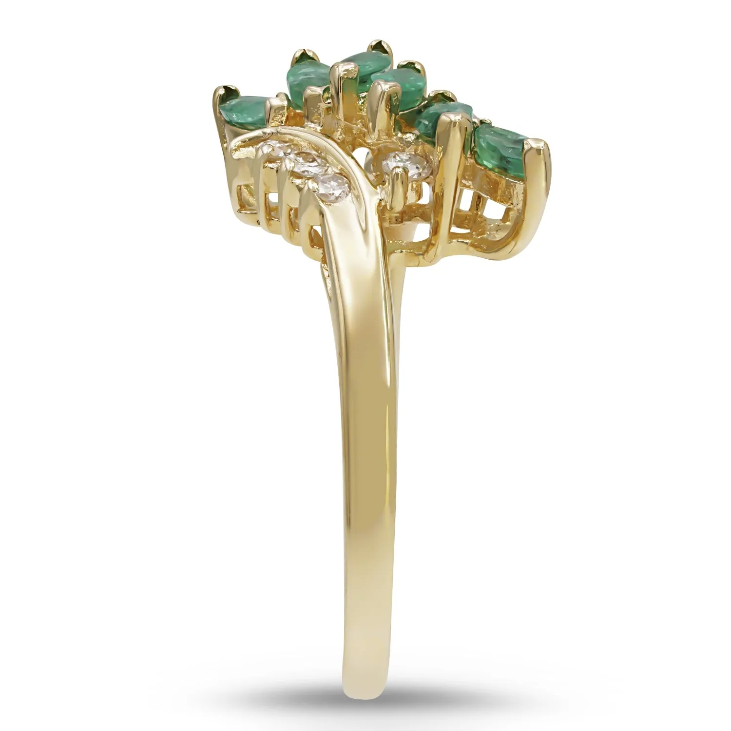 Heart-Shaped Emerald Ring