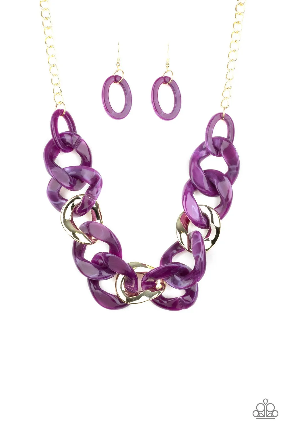 I Have A HAUTE Date Purple-Necklace