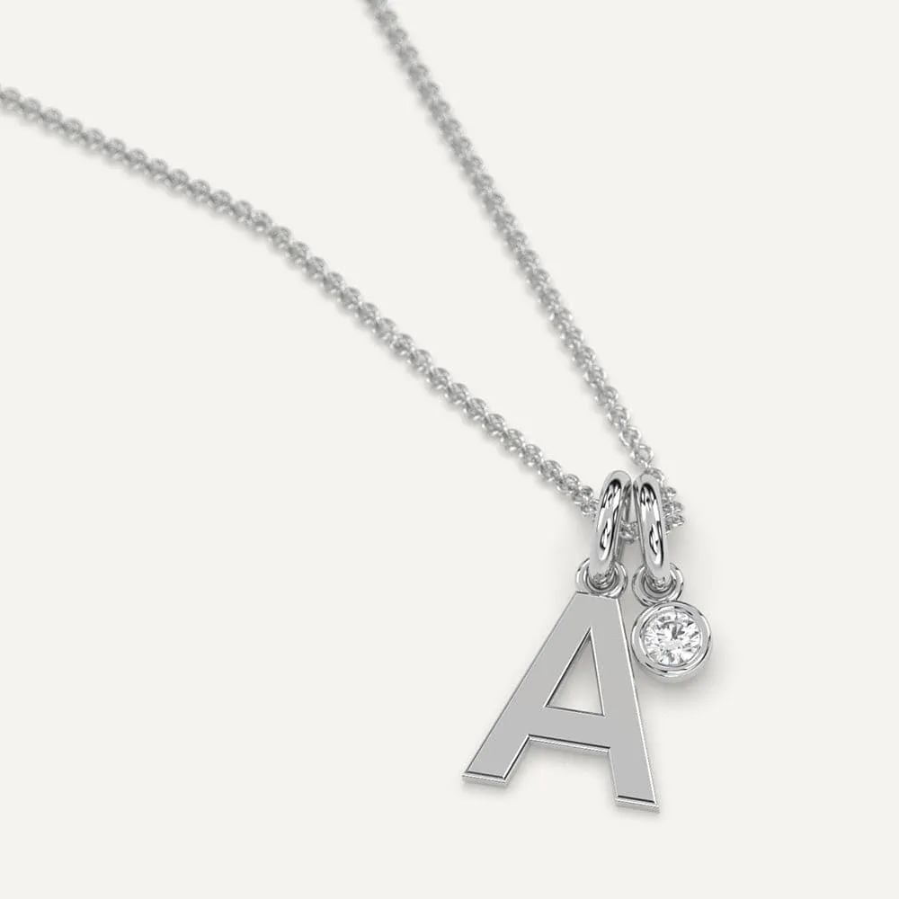 Initial Letter A Necklace