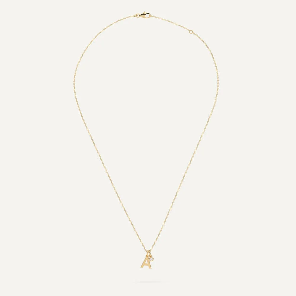 Initial Letter A Necklace