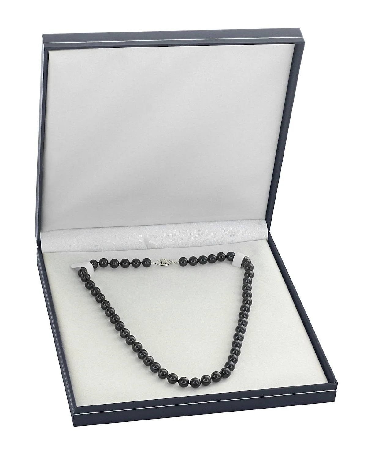 Japanese Akoya Black Pearl Necklace, 5.0-5.5mm - AAA Quality