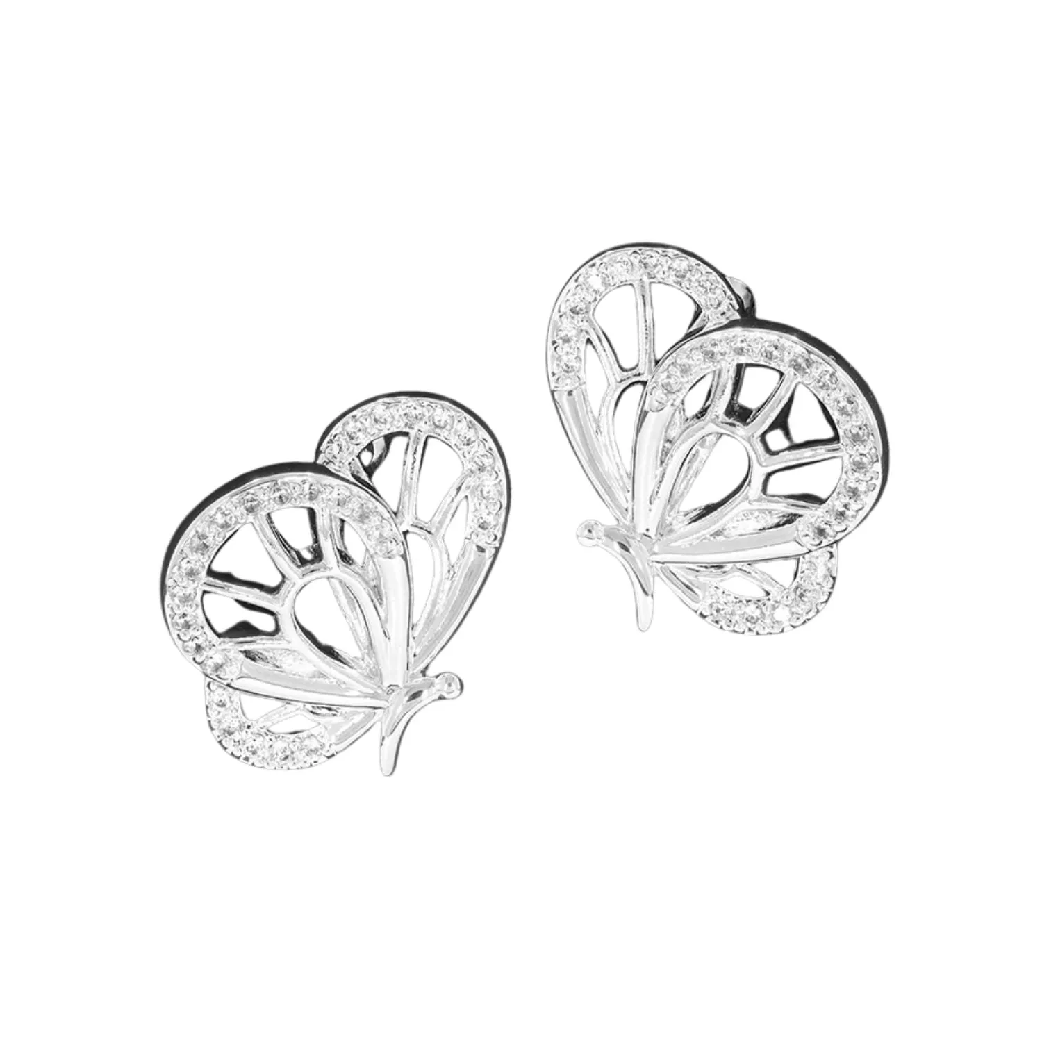 Joe Davies Filigree Silver Plated Flutterby Earrings