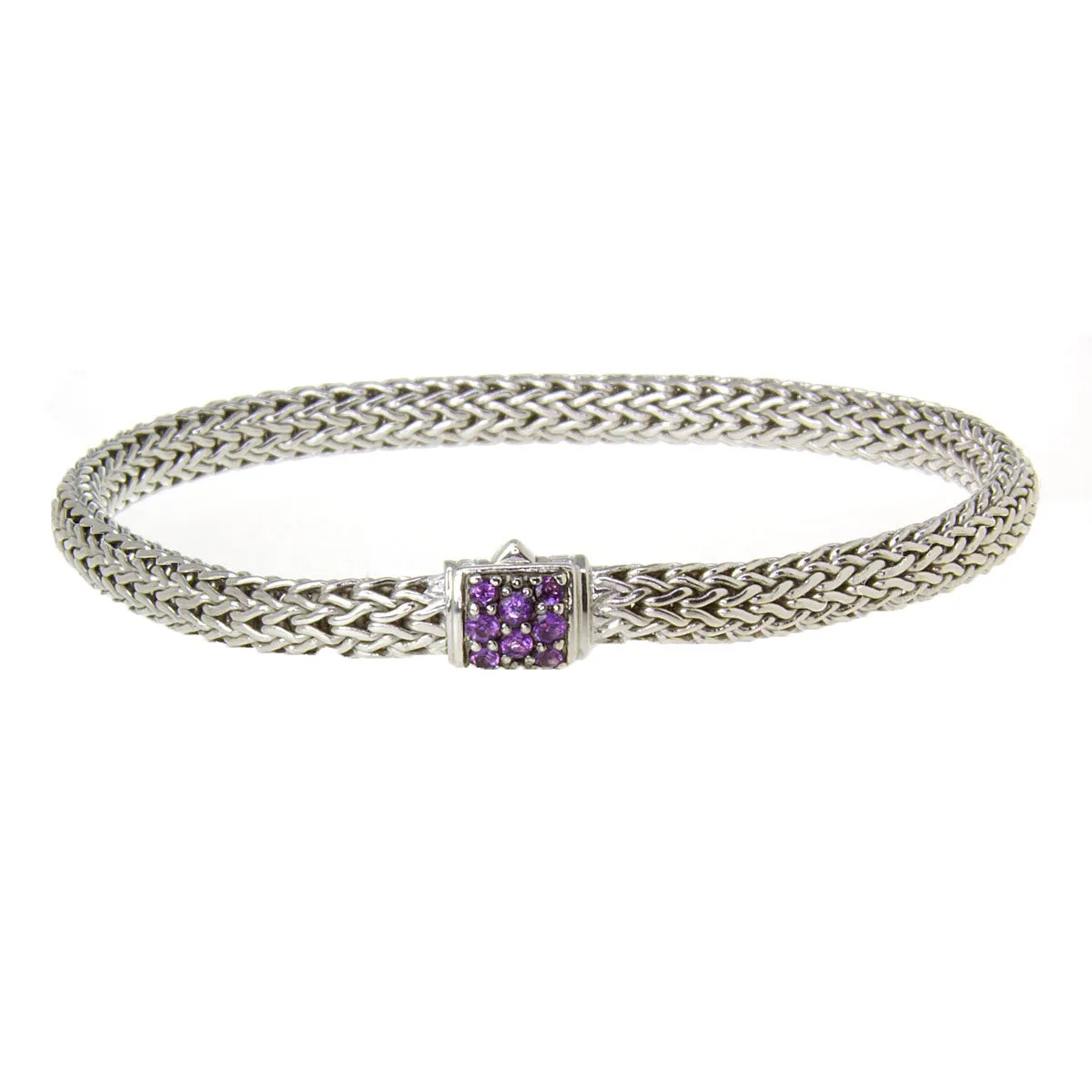 John Hardy Classic Chain Bracelet with Amethyst