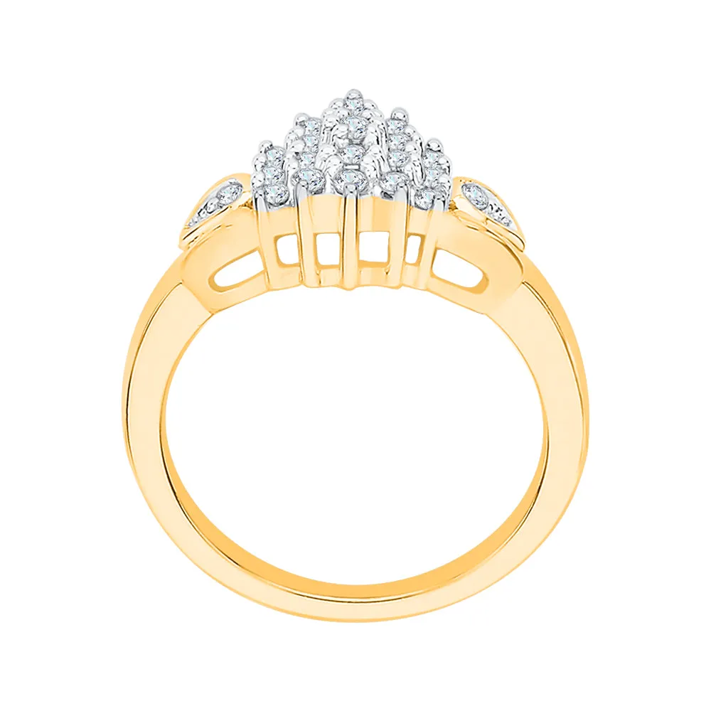 KATARINA 1/4 cttw Floral Diamond Cluster Ring