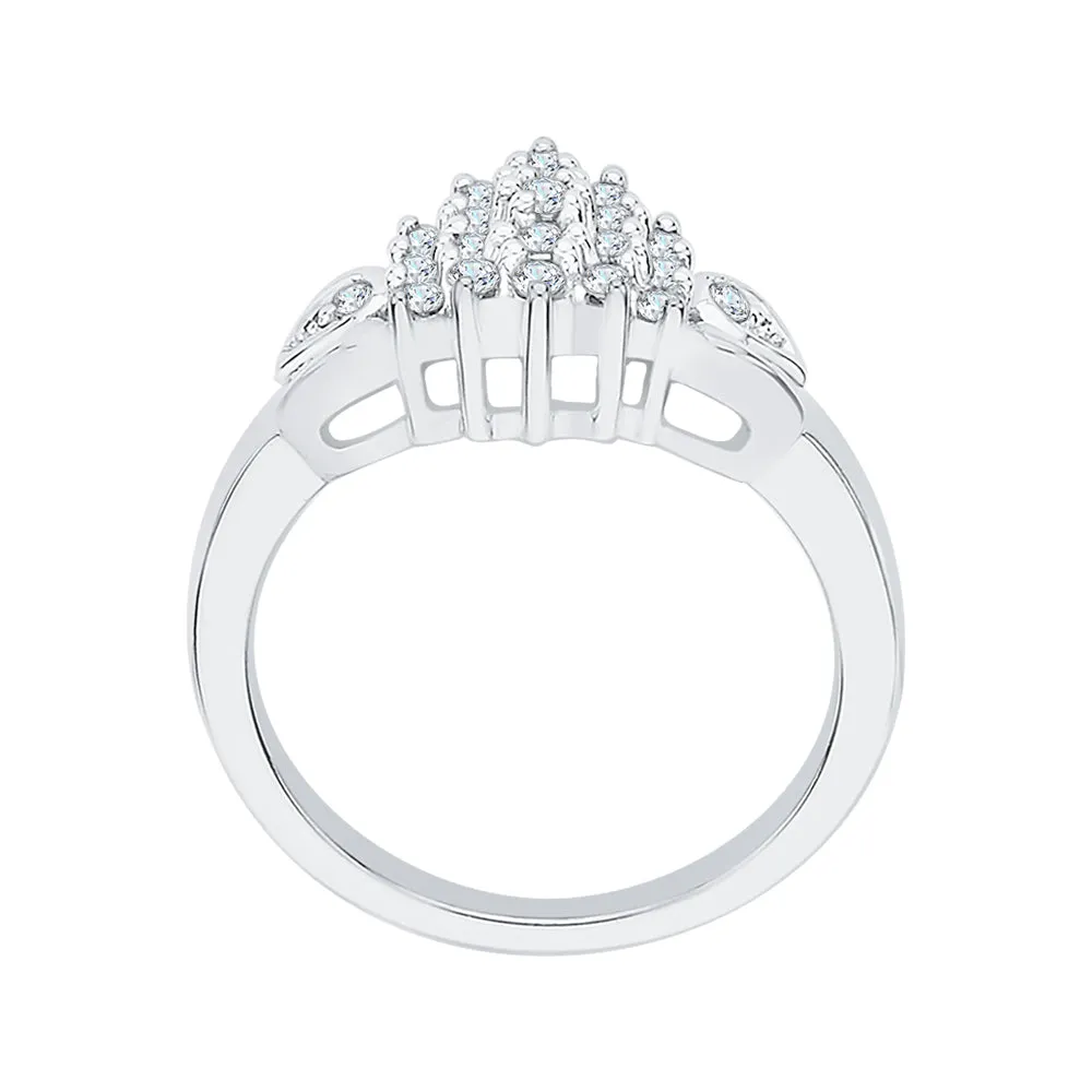 KATARINA 1/4 cttw Floral Diamond Cluster Ring