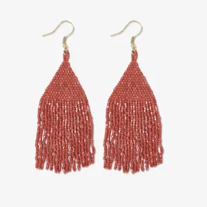 Lexie Solid Beaded Fringe Earrings | Ink   Alloy