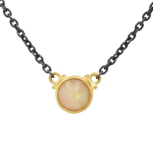 Lika Behar Oxidized Sterling Silver & Yellow Gold Opal Pendant