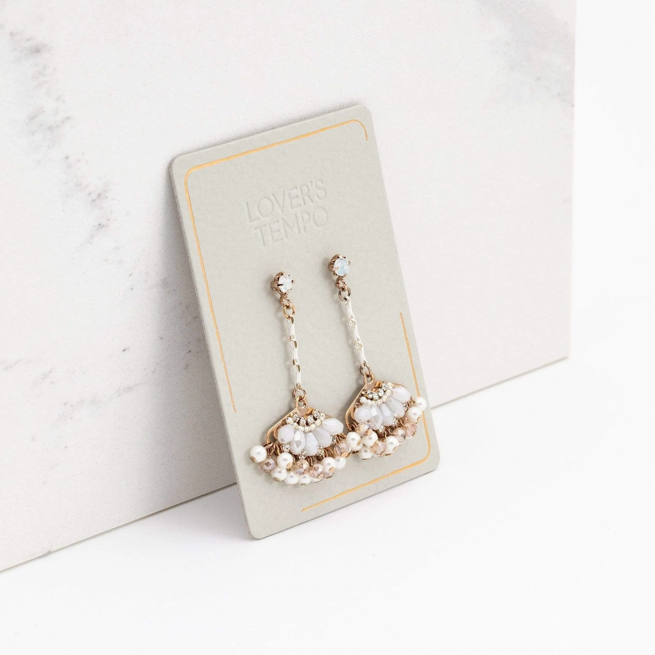 Magnolia Fan Drop Earrings