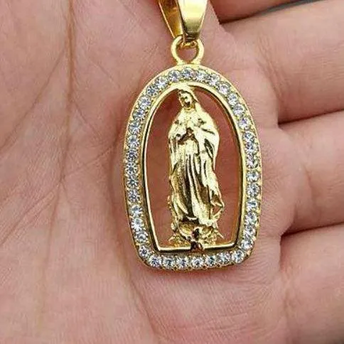 Mary Sparkle Religious Necklace