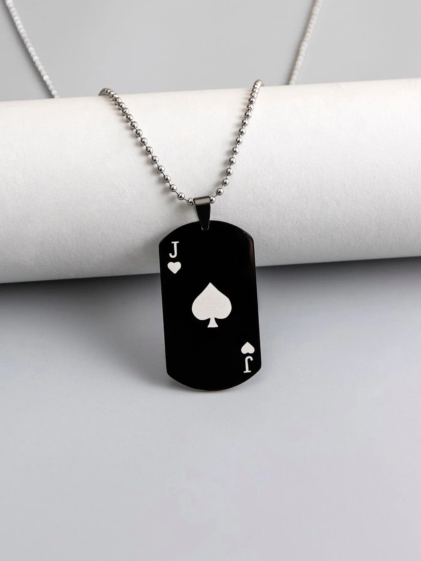 Men Playing Card Charm Necklace for Men Jewelry for Men Gift for Men Fashion