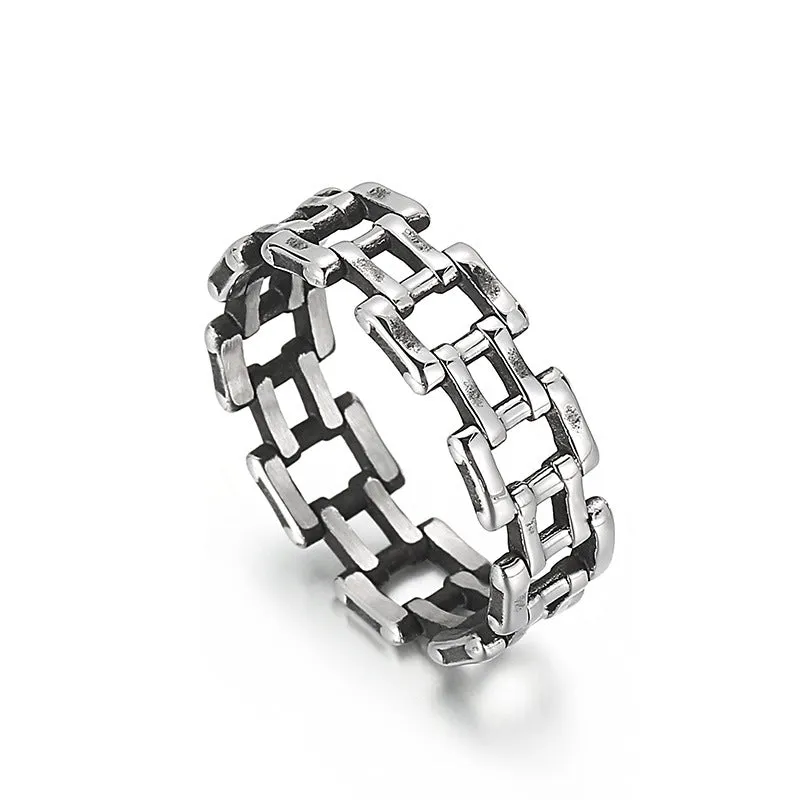 Men's Stylish Titanium Steel Rings - Popular European and American Fashion Jewelry