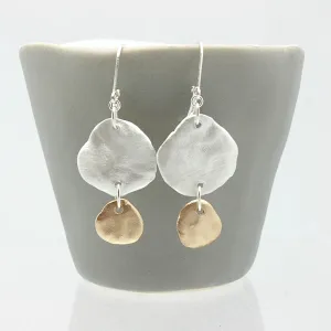 Molten Collection:  Bold Silver & Bronze Molten Earrings