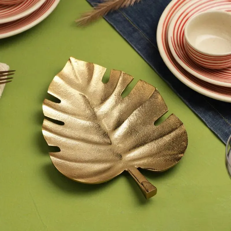 Monestra Palm Leaf Serving Tray Platter