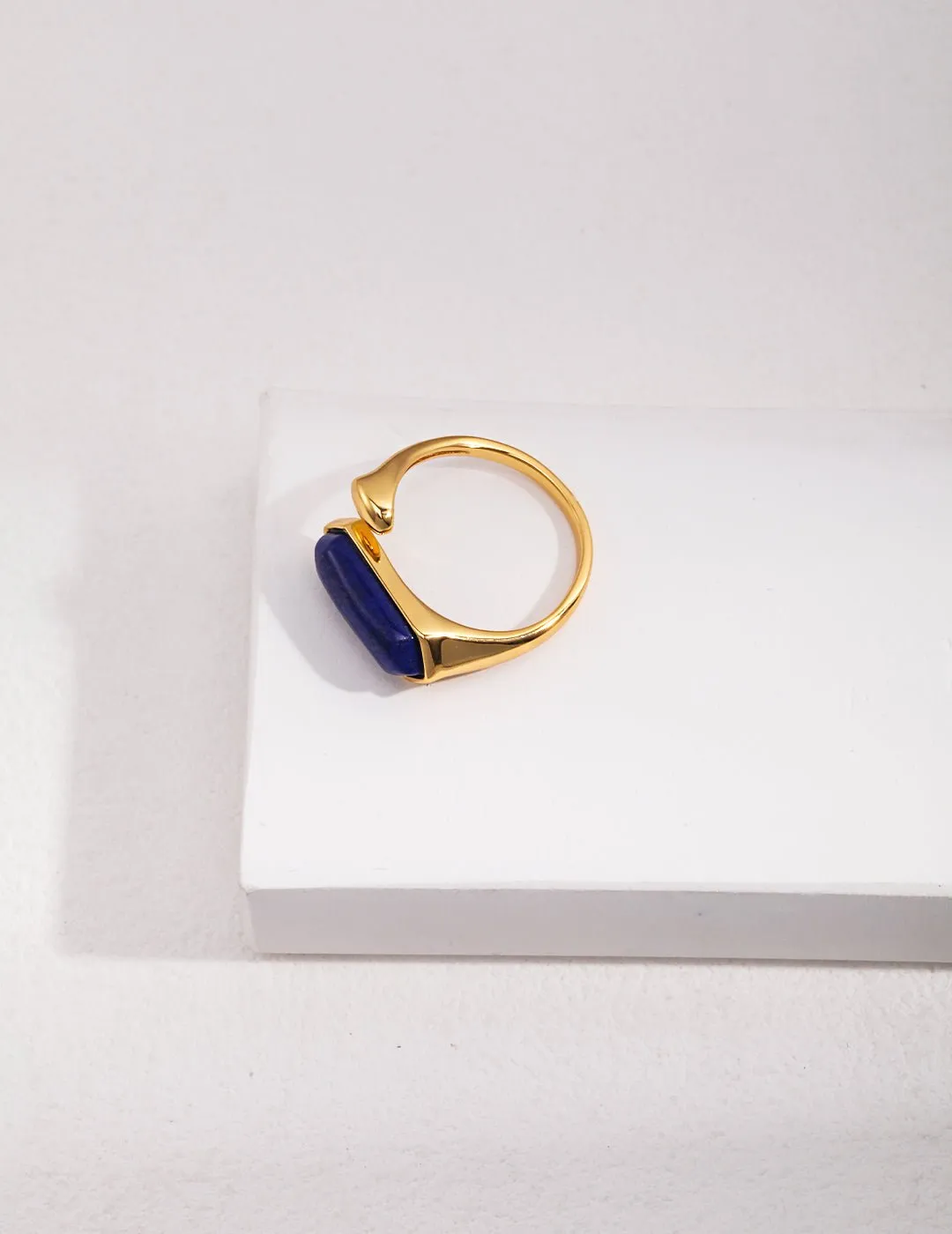 Natural Lapis Lazuli Open Ring