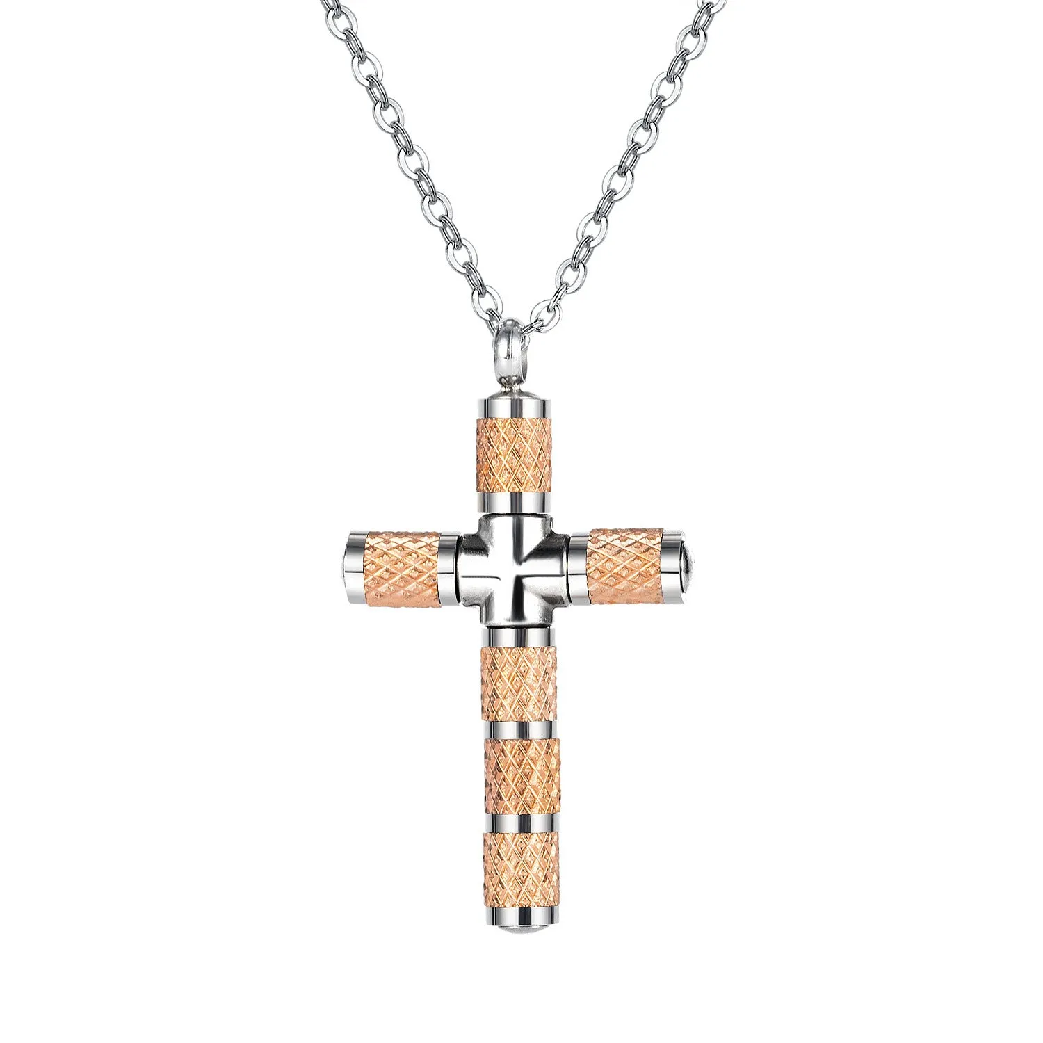 NEHZUS  Vintage Titanium Steel Cross Necklace for Men Netflix Fashionable Sweater Necklace GIFT for Boyfriend