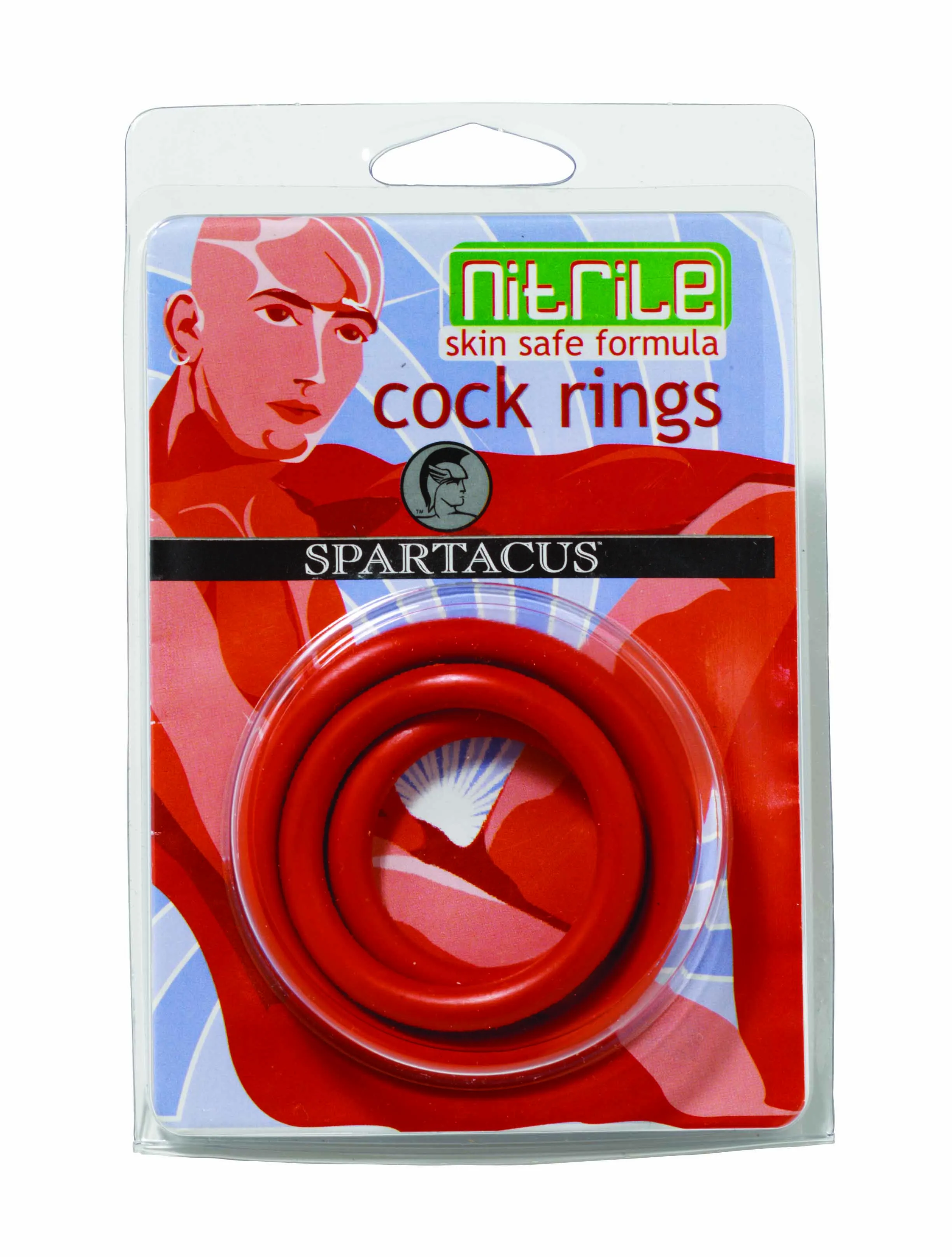 Nitrile Cock Ring SetRed