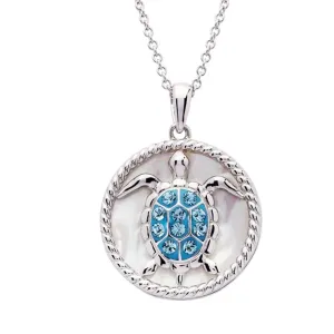 Ocean SS SW MOP Turtle Pendant