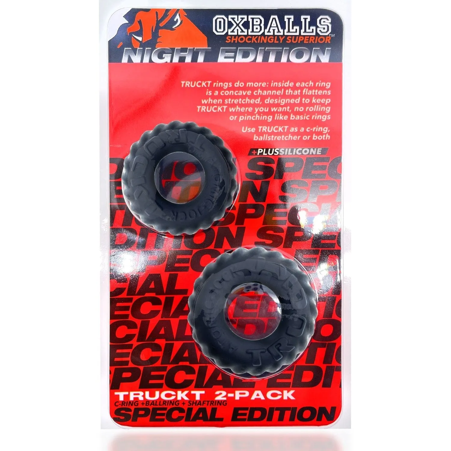 Oxballs Truckt Cockring 2 Pack Special Edition Night