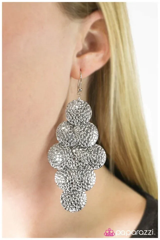 Paparazzi Earring ~ Earth Shattering - Silver