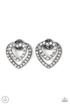 Paparazzi Earring ~ Ever Enamored - Black