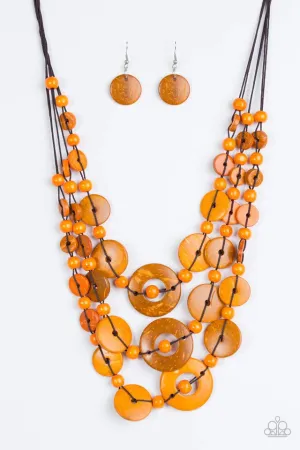 Paparazzi Necklace ~ Bali Boardwalk - Orange