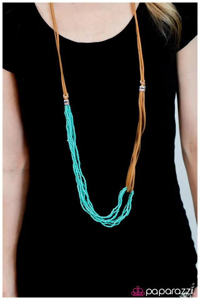 Paparazzi Necklace ~ Dancing in the Desert - Blue