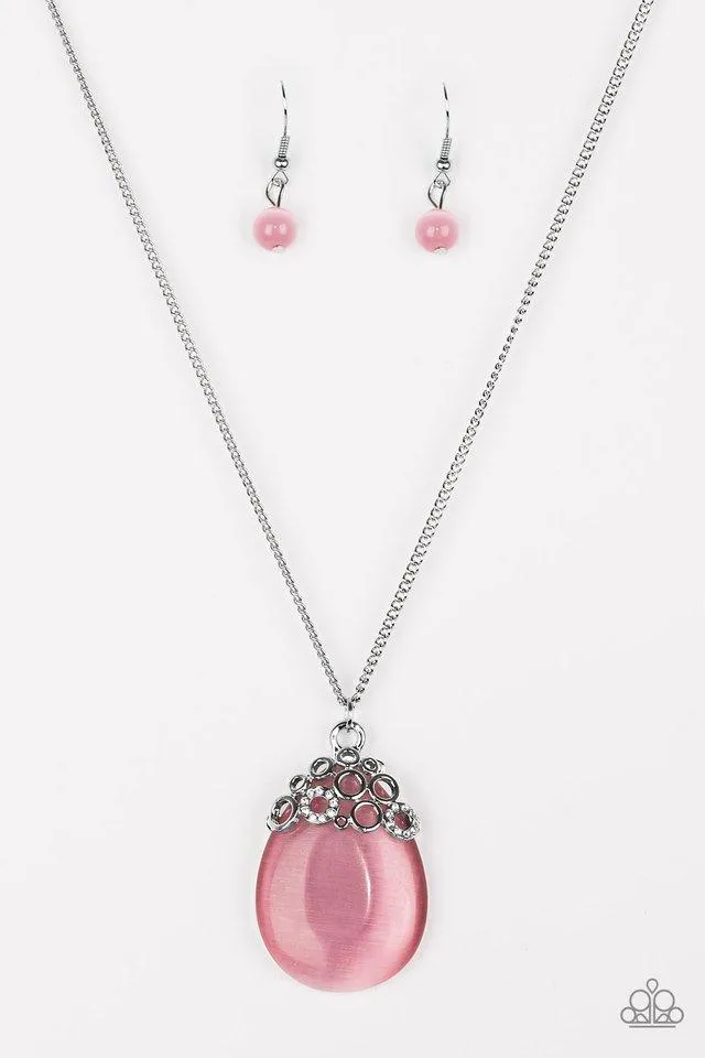 Paparazzi Necklace ~ Nightcap and Gown - Pink