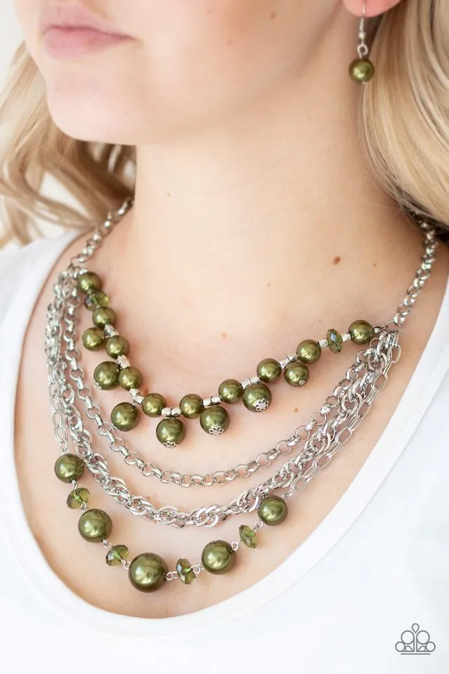 Paparazzi Necklace ~ Rockin Rockette - Green